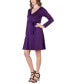 Women's Chic V-neck Long Sleeve Belted Dress