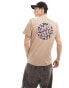 Santa Cruz slick dot graphic t-shirt in beige