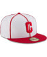 Men's White, Red Distressed Pittsburgh Crawfords Cooperstown Collection Turn Back The Clock 59FIFTY Fitted Hat