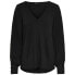 ONLY Mette Uma Long Sleeve V Neck T-Shirt