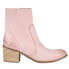 Diba True Majestic Zippered Round Toe Booties Womens Pink Casual Boots 36816-680