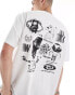 Weekday Unisex oversized t-shirt with cartoon graphic print in white exclusive at ASOS