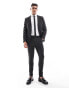 ASOS DESIGN slim suit jacket in black pindot