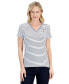 Women's Striped V-Neck Top