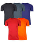 Men's Short Sleeve Moisture-Wicking Quick Dry Performance Crew Neck Tee -5 Pack