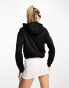 Night Addict cropped hoodie with baddie print in black