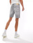 ONLY & SONS regular fit distressed denim shorts in washed grey