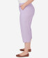 Plus Size Garden Party Chambray Pull-on Capri Pants