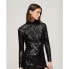 SUPERDRY Long Sleeves Backless Sparkly Midi dress