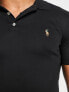 Polo Ralph Lauren slim fit pima polo multi player logo in black