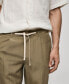 Men's Drawstring Detail Striped Pants