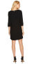 Trina Turk 155701 Women's Marlowe Shift Dress 3/4 Sleeve Solid Black Size 6