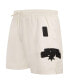 Men's Cream San Antonio Spurs Triple Tonal Woven Shorts