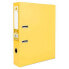 LIDERPAPEL Lever arch file folio documents PVC lined with rado spine 75 mm yellow metal compressor