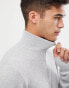 ASOS DESIGN midweight half zip jumper in grey