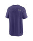 Men's Purple Baltimore Ravens Sideline Coach Chevron Lock Up Logo V-Neck Performance T-shirt