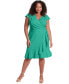 Petite V-Neck Jersey Fit & Flare Dress