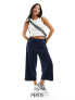 Vero Moda Petite tailored straight leg trouser in navy