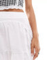 Reclaimed Vintage western cowgirl mini skirt with drop waist in white