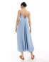 Pimkie strappy v neck midaxi dress in light blue