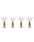 Glass Hammered Martini, 4 Piece Set