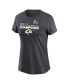 Women's Anthracite Los Angeles Rams Super Bowl LVI Champions Roster T-shirt