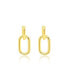 Yellow Gold Tone Oval Link Studs