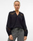 Women's Lace-Inset Long-Sleeve Top