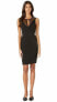 BCBGeneration Women's Faux Wrap Mesh Inset Cocktail Dress Black S