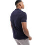 Calvin Klein stretch pique tipping polo shirt in night sky