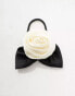 ASOS DESIGN hair tie with corsage detail in black