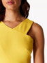 Karen Millen High Low MIDI Dress Yellow UK 12 US 8