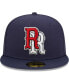 Men's Navy Round Rock Express Authentic Collection Road 59FIFTY Fitted Hat