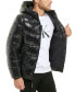 Men's High Shine Hooded Puffer Jacket