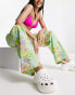 COLLUSION scribble floral beach trouser in multi