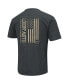 Men's Heathered Black GA Tech Yellow Jackets OHT Military-Inspired Appreciation Flag 2.0 T-shirt