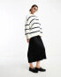 ASOS DESIGN oversized cable jumper in stripe