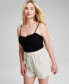 Women's Sweetheart-Neck Sleeveless Woven Bodysuit, Created for Macy's