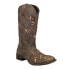 Roper Belle TooledInlay Square Toe Cowboy Womens Brown Casual Boots 09-021-0901