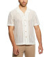 Men's Panama Textured-Knit Stripe Button-Down Camp Shirt