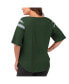 Women's Green Michigan State Spartans Linebacker Half-Sleeve T-shirt