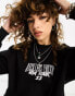 ASOS DESIGN – Sweatshirt in Schwarz mit „Reckless Youth“-Grafikprint