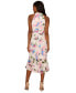 Women's Printed High-Low Ruffle Dress