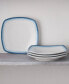 Colorscapes Layers Square Dinner Plate Set of 4, 10.75"