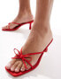 Public Desire Cindy bow heeled sandals in red