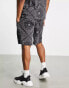 Topman oversized shorts with washed paisley print in mono