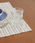 Striped linen placemat