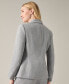 Women's Herringbone One-Button Long-Sleeve Blazer