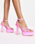 Jeffrey Campbell – Modest – Sandaletten in Pink mit Plateausohle