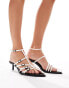 Stradivarius pointy heeled sandal in white